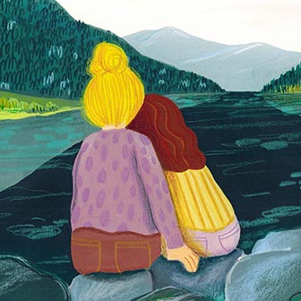 Detalj fra maleriet vennskap