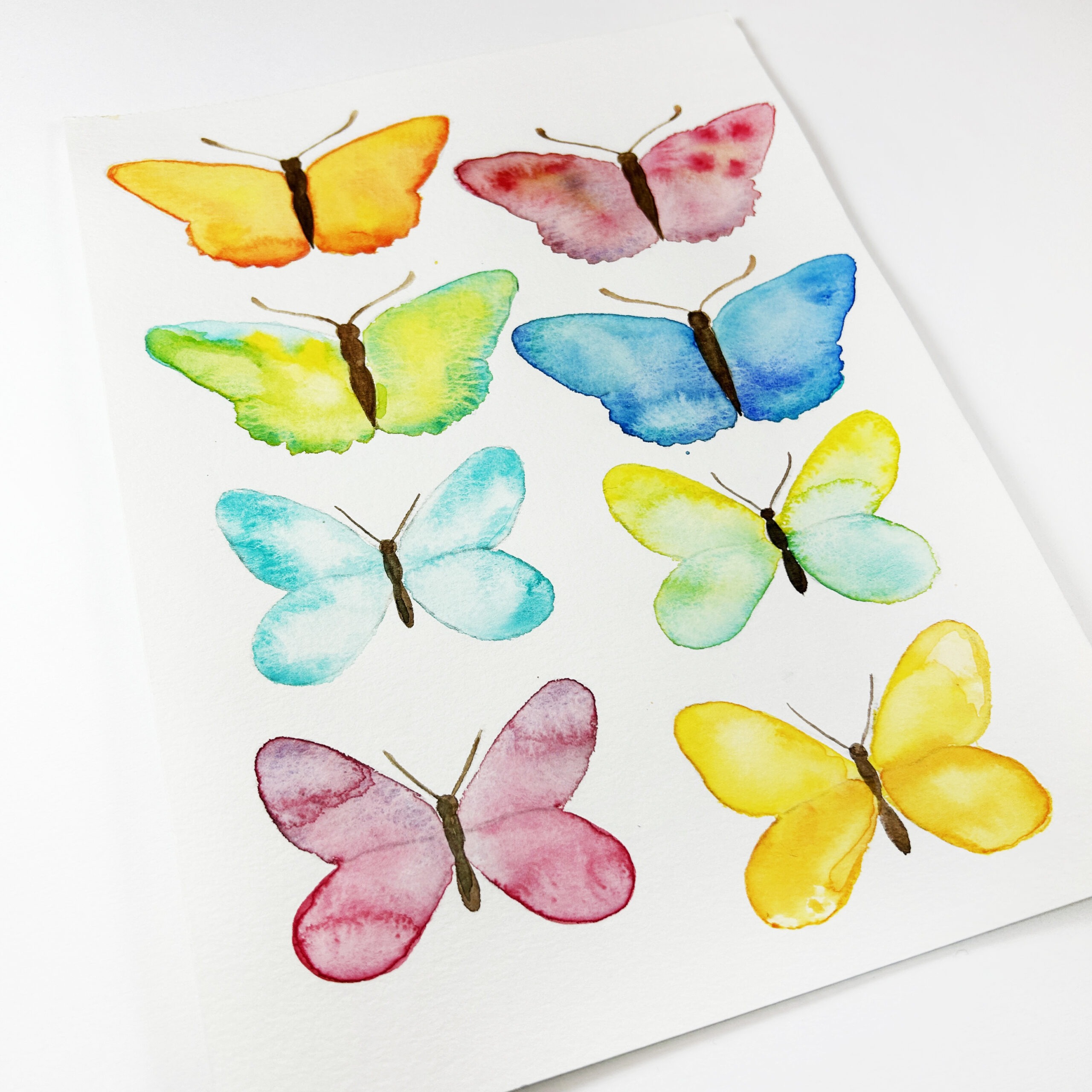 Bilde av Originalt maleri på papir med somemrfugler