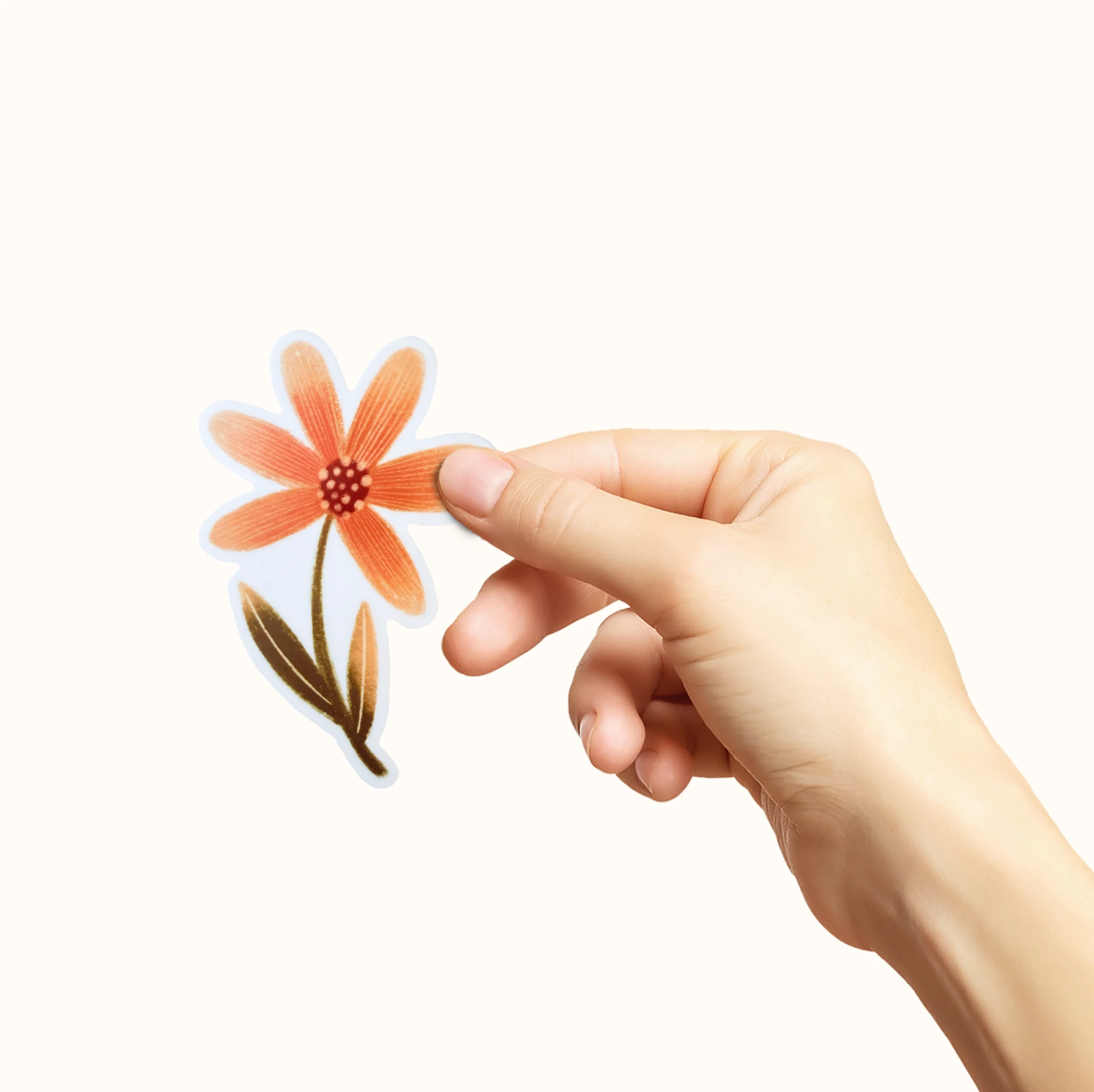 Klistremerke med blomst