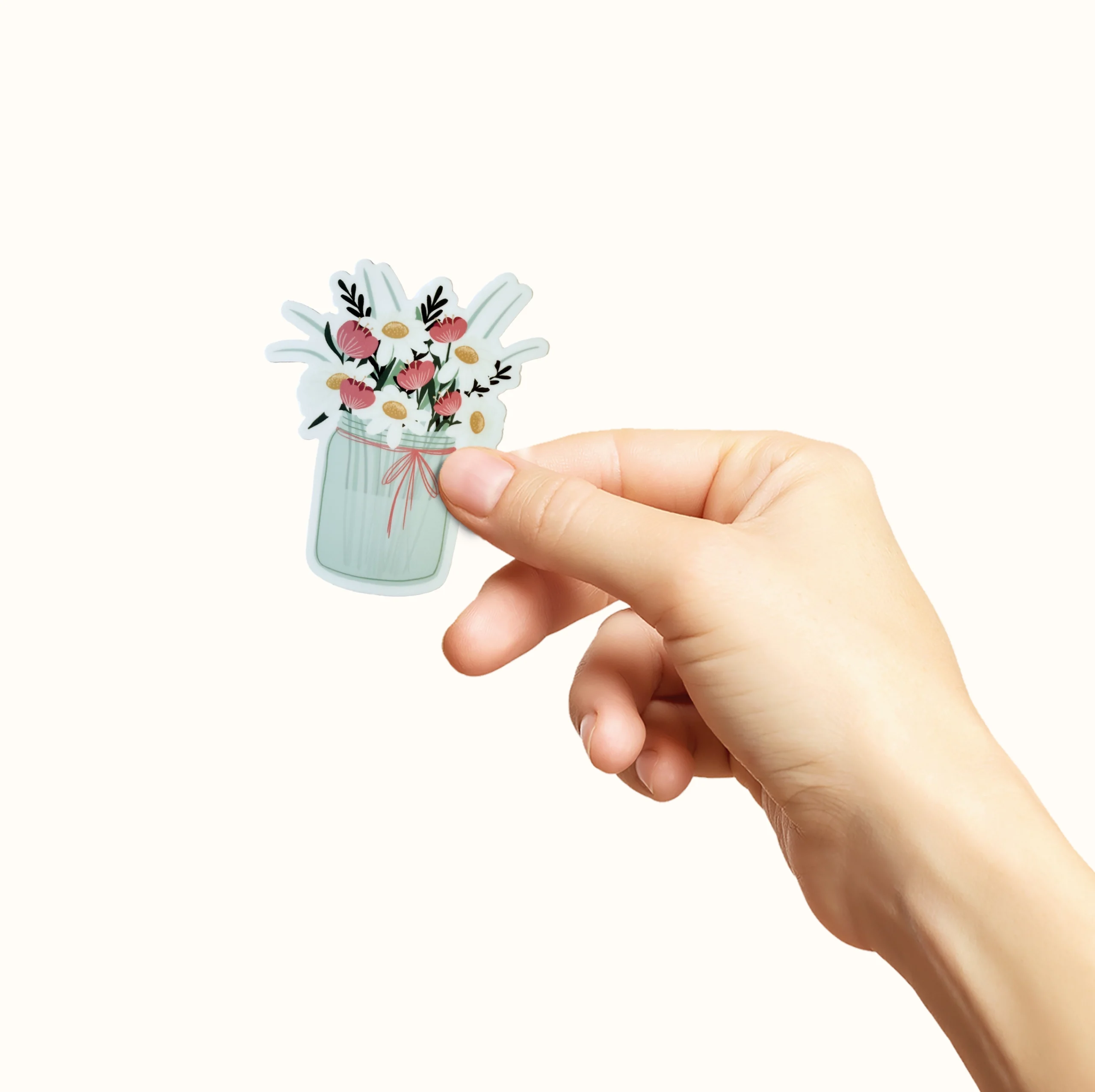 Klistremerke med blomstermotiv