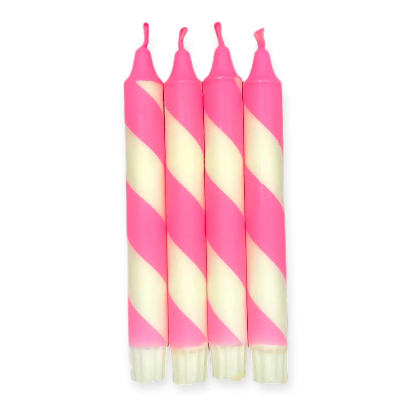 Rosa kronelys med swirl